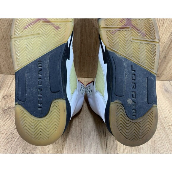 Nike Air Jordan 5 Retro Mid Fire Red Silver Tongue Sneakers 5Y White 440888-102 - Picture 14 of 16